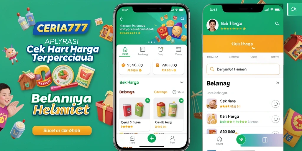 Tampilan antarmuka CERIA777 yang menunjukan fungsi Cek Harga.