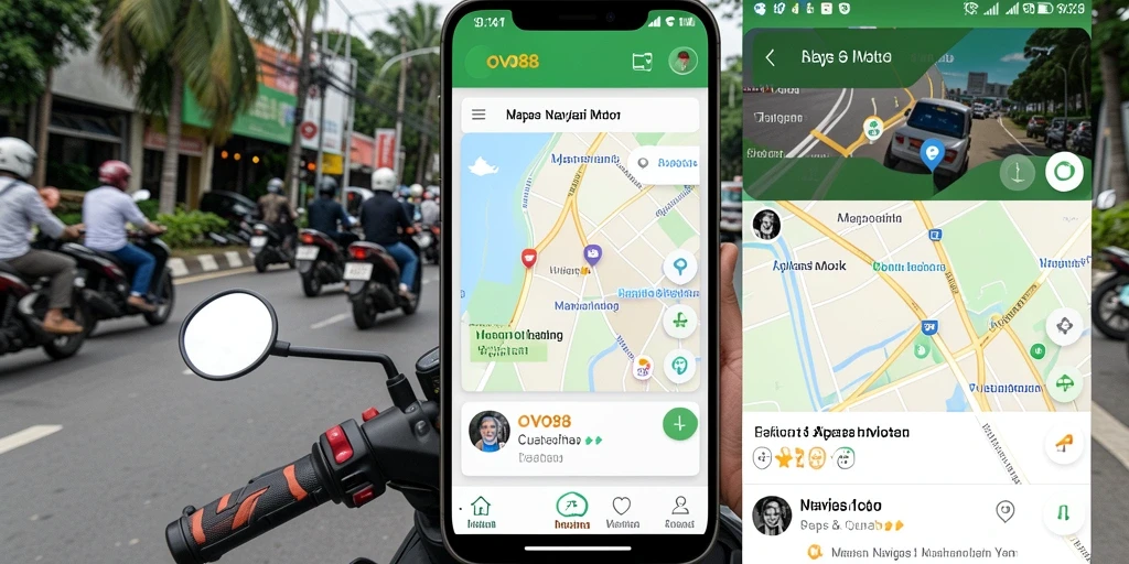 Tampilan antarmuka utama OVO88 untuk Navigasi Motor yang informatif.