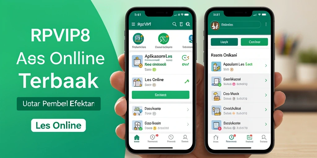 Antarmuka RPVIP8 yang modern untuk pembelajaran Les Online.