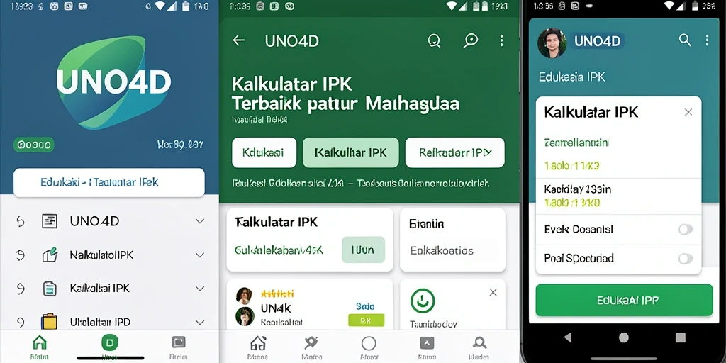 Antarmuka sederhana dan intuitif dari aplikasi Kalkulator IPK.